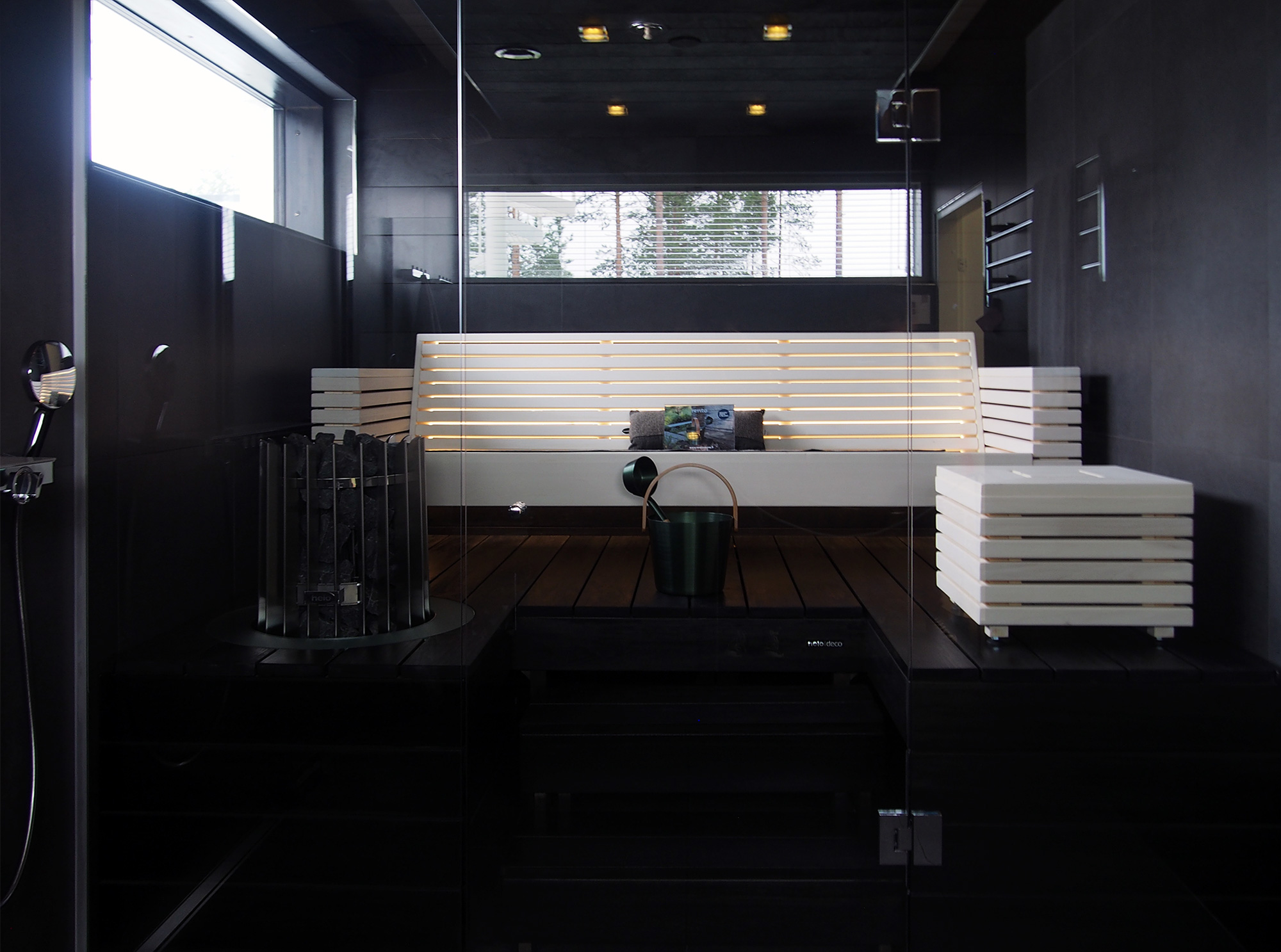 Sauna kohteessa Lakka Lakeus, Asuntomessut 2016 Seinäjoki Sauna kohteessa Lakka Lakeus, Asuntomessut 2016 Seinäjoki